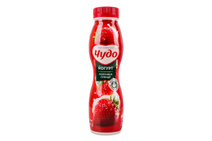 Йогурт 2.5% з наповнювачем фруктовим Полуниця-суниця Чудо п/пл 260г