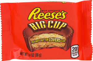 REESE'S Big Cup Peanut Butter Cups, 2-Count, 1.4-Ounce Packet