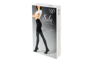 Термоколготки жіночі на короткому флісі Siela Collant collection 160den L nero