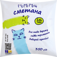 Сметана 15% Mimimilk м/у 350г