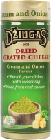 Сир сушений з смаком сметани та цибулі тертий 35% 80г Dziugas