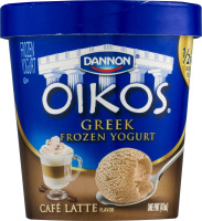 Dannon Oikos Greek Frozen Yogurt Cafe Latte Flavor