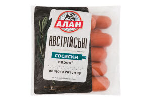 Сосиски вареные Австрийские Select Алан в/с кг