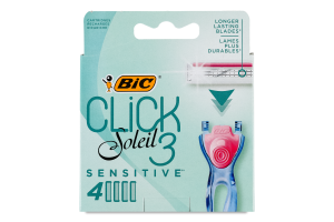 Кассеты 3-лезвийные Click Sensitive Soleil 3 BiC 4шт