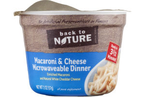 Back To Nature Macaroni & Cheese Microwaveable Dinner