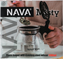 Чайник заварочный стеклянный с фильтром 1.1л №10-224-011 Misty Nava 1шт