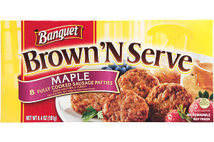 Banquet Brown 'N Serve Sausage Patties Maple - 8 CT