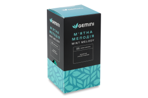 Чай зеленый с мелиссой, мятой и лимонной травой Мятная мелодия Gemini в/с к/у 25х1.5г