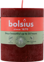 Свічка окс.-черв.Рустік Bolsius 8*6,8см