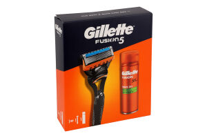 Набір Gillette Fusion5 брит 1к+гель д/гол чутл 200