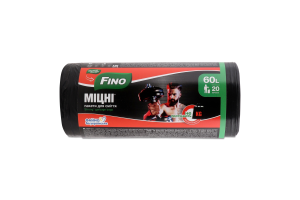 Пакети для сміття 60л Міцні Fino 20шт