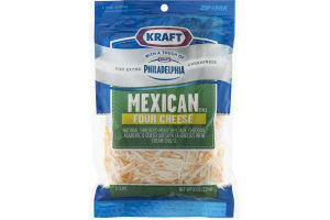 Kraft Shredded Cheese Mexican Style Four Cheese with Philadelphia Cream Cheese