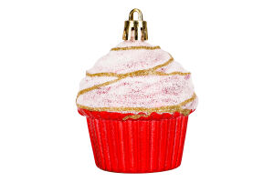 Підвіска новорічна Тістечко пластик 5*5см