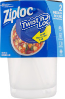 Ziploc Twist n Loc Containers & Lids, Quart - 2 CT