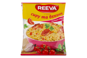 Вермишель быстрого приготовления со вкусом сыра и бекона Reeva м/у 60г