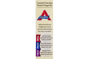 Atkins Caramel Chocolate Peanut Nougat Bar - 5 CT
