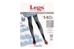 Колготки женские Legs Micro Cotton 140den 5 nero