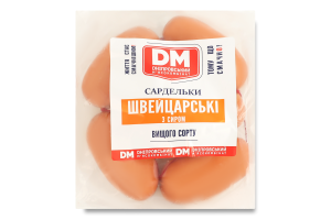 Сардельки Швейцарские с сыром Дніпровський м'ясокомбінат в/с кг