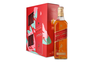 Набор Виски 0.7л 40% Red label + 2 стакана Johnnie Walker к/у 3шт
