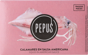 Кальмар Pepus в американському соусі