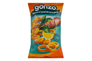 Кольца кукурузные со вкусом кальмара Gonzo м/у 75г
