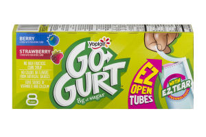 Yoplait Go Gurt Low Fat Yogurt Berry & Strawberry - 8 CT