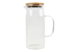 Глечик скло бамбукова кришка 1л №KYYW561 Greenwich Products Co. Limited 1шт