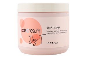 Маска для сухого, кучерявого й фарбованого волосся Ice cream Dry-T Inebrya 500мл