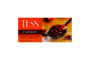 Чай трав'яний дрібний з пелюсток суданської троянди шипшини вишні та з ароматом вишні Cherry Tess 25х2г