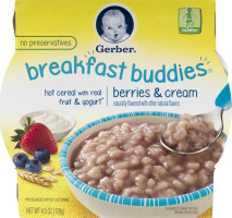 Gerber Breakfast Buddies Hot Cereal with Real Fruit & Yogurt Berries & Cream