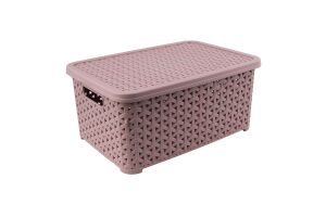 Кошик 6л пудровий низький з кришкою Diomedea