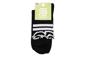 Шкарпетки Premier socks висок рюш смуж чорн р23-25