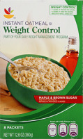 Ahold Weight Control Maple & Brown Sugar Flavored Instant Oatmeal - 8 CT