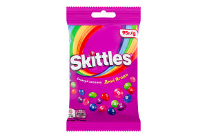 Драже жувальні в різнокольоровій цукровій оболонці Wild Berry Skittles м/у 95г