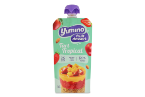 Десерт фруктовий з полуницею та мигдалем пастеризований Tart Tropical Yumino д/п 160г