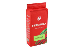 Кава натуральна смажена мелена з ароматом рому Забагліоне Cuba Libre Ferarra в/у 250г