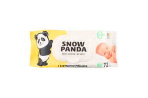 Серветки вологі для немовлят з екстрактом ромашки Snow Panda 72шт