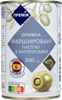 Оливки Премія зелені фаршировані анчоусами
