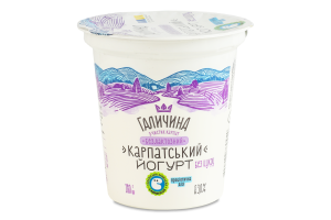 Йогурт 3% десертный безлактозный без сахара Карпатский Галичина ст 280г