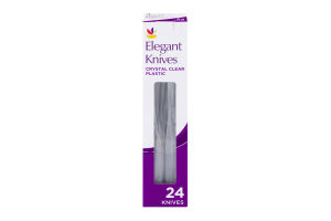 Ahold Elegant Knives Crystal Clear Plastic - 24 CT