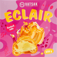 Пирожное Эклер с карамелью Vatsak к/у 250г