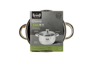 Каструля 1,7л з скляною кришкою 16см 26-238-123 Krauff
