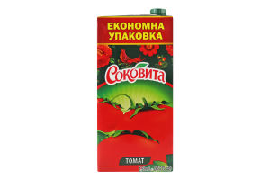 Сок с мякотью стерилизованный томатный Соковита т/п 1.93л