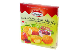 Шарики сырные 45% Камамбер мини с клюквой Coburger к/у 250г