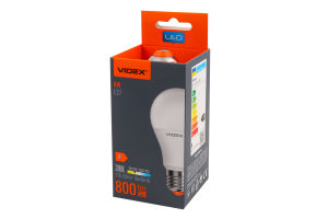 Лампа светодиодная 8W 800lm E27 3000К A60е Videx 1шт