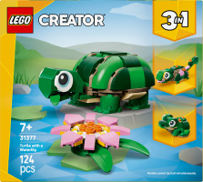 Конструктор для дітей від 7років №31377 Turtle with a waterlily Creator Lego 124ел