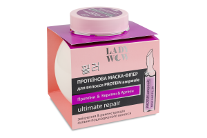 Маска-філер для волосся протеїнова Ultimate repair Protein ampoule Lady Wow 480мл
