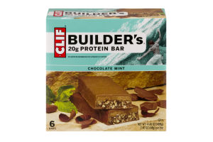 Clif Builder's 20g Protein Bar Chocolate Mint - 6 CT