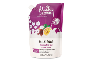 Крем-мило рідке Маракуйя та квіти бавовни 500мл д/п Мілкі дрім