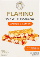 Батончик з фундуком, апельсином та лимоном Flarino к/у 132г